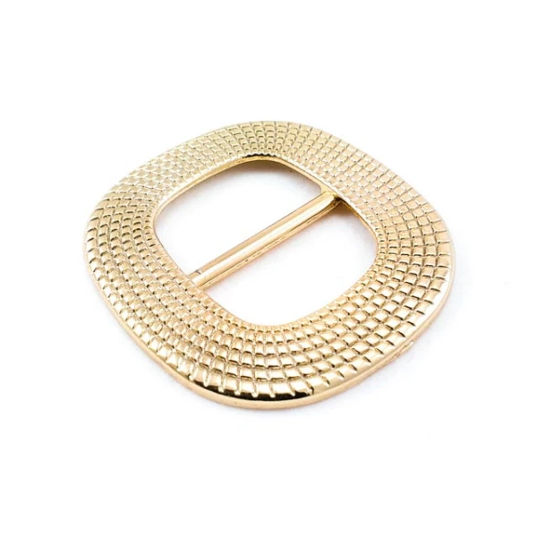 Oval and Patterned Belt Buckle 23 mm E 169