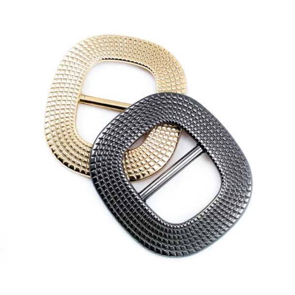 Oval and Patterned Belt Buckle 23 mm E 169