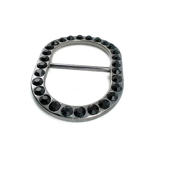 Cam Taş Süslemeli Aksesuar Toka 47 mm E 2052