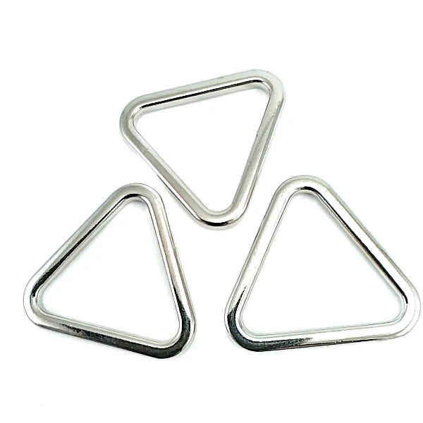 Triangle Ring 3,5 cm Metal Frame Buckle E 2179