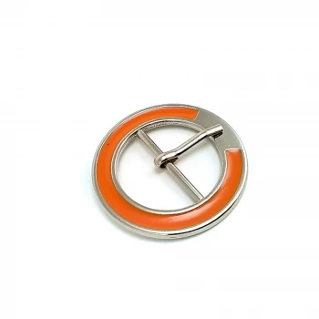 Center Bar Ring Clasp Metal Enamel Buckle 28 mm E 725 MN