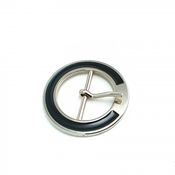 Center Bar Ring Clasp Metal Enamel Buckle 28 mm E 725 MN