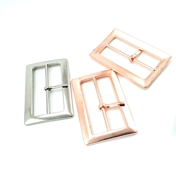 Rectangular Center Bar Buckle 5 cm Zamak Metal E 970