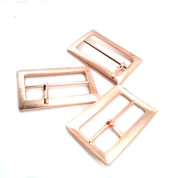 Rectangular Center Bar Buckle 5 cm Zamak Metal E 970