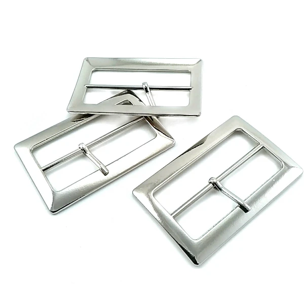 Rectangular Center Bar Buckle 5 cm Zamak Metal E 970