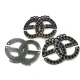 57 mm Rhinestone / Crystal Detail Decorative Clasp front and detail view