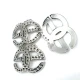 57 mm Rhinestone / Crystal Detail Decorative Clasp front and detail view