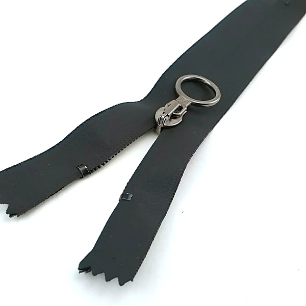 Product view of custom coated zipper