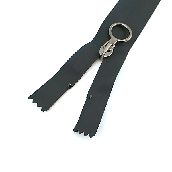 Product view of custom coated zipper