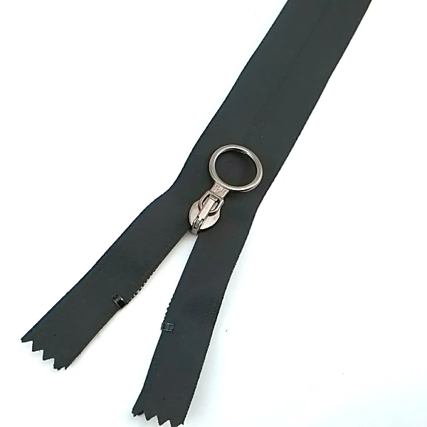 Product view of custom coated zipper