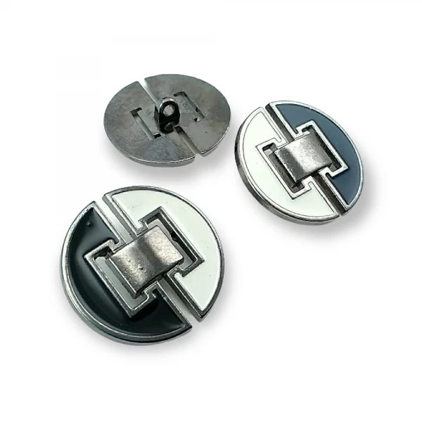 Enamel Coat and Leather Coat Button 30 mm - 48 L B 58