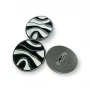 Enameled Line Pattern Shank Button For Clothes Metal 28 mm 44 L B 83