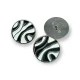 Enameled Line Pattern Shank Button For Clothes Metal 28 mm 44 L B 83