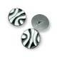 Enameled Line Pattern Shank Button For Clothes Metal 28 mm 44 L B 83