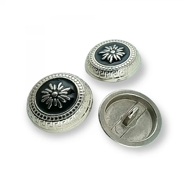 Bayan Ceket Düğmesi Çiçekli  İşlemeli Ayaklı Düğme 21 mm  - 32 boy E 1055