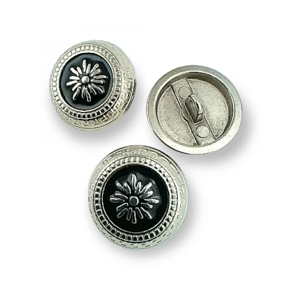 Bayan Ceket Düğmesi Çiçekli  İşlemeli Ayaklı Düğme 21 mm  - 32 boy E 1055