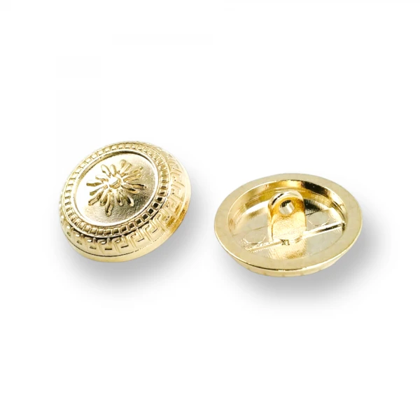 Bayan Ceket Düğmesi Çiçekli  İşlemeli Ayaklı Düğme 21 mm  - 32 boy E 1055