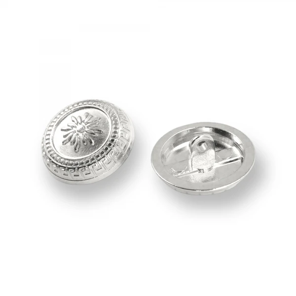 Bayan Ceket Düğmesi Çiçekli  İşlemeli Ayaklı Düğme 21 mm  - 32 boy E 1055