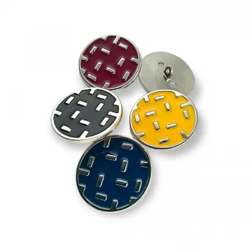 Coat and Coat Button Enamel Shank Button 28 mm - 44 L  E 1077