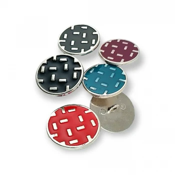 Coat and Jacket Shank Button Metal Button Enameled 25 mm - 40 L E 1078