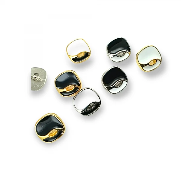 Enamel Shank Button Aesthetic Zamak Button 14 x 14 mm E 1129