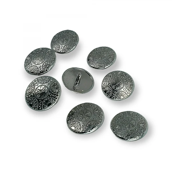 Motif Desenli Alttan Dikme Metal Düğme 20 mm - 32 boy E 115