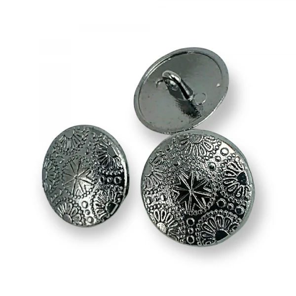 Motif Desenli Alttan Dikme Metal Düğme 20 mm - 32 boy E 115