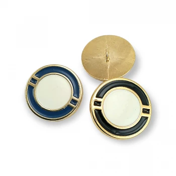 Enameled Button 29 mm - 46 L Metal Shank Button E 1290