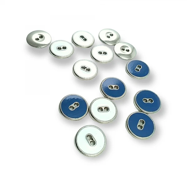 2 Holes Enameled Sewing Button 13 mm 20 L Edge Patterned E 1367 2 Holes Enameled Sewing Button 13 mm 20 L Edge Patterned E 1367