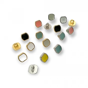 Enamel Shirt and Blouse Button 8.8 mm - 14 L Square Shape E 1437