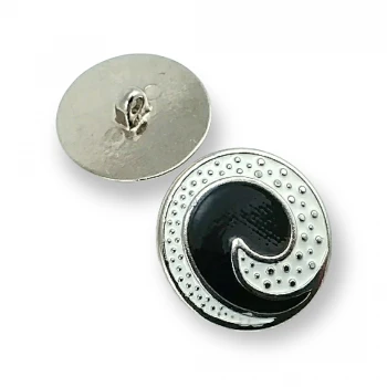 Enamel Shank Button Swirl Pattern Jacket and Coat Button 25 mm - 40 L E 1678
