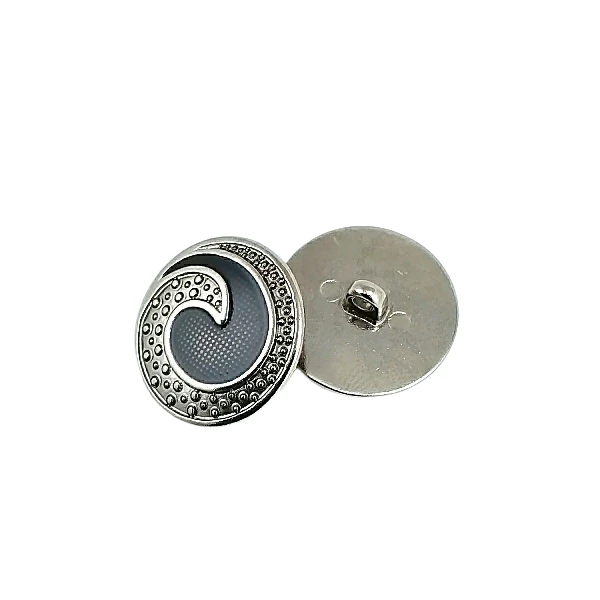 Enamel Shank Button Swirl Pattern Jacket and Coat Button 25 mm - 40 L E 1678