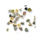 Heart Shaped Blouse and Shirt Button 8x9 mm  Enamel Shank Button E 1992