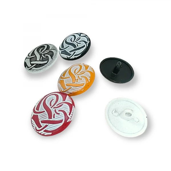 Dekoratif Desenli Metal Ayaklı Düğme 20 mm - 31 boy E 212 MC