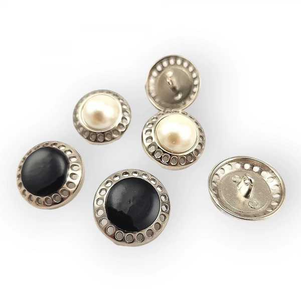 İncili Ayaklı Düğme  22,7 mm - 36 boy Mineli Ceket Düğmesi E 2241