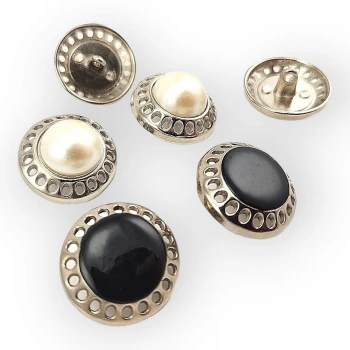 Pearl Shank Button 22.7 mm - 36 L  Enameled Jacket Button E 2241