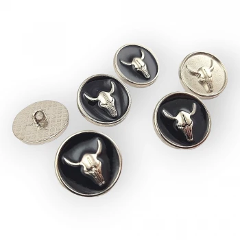 20.7 mm - 32 L Ox Head Logo Shank Button E 2245 MN