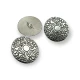 Motif Patterned Jacket and Coat Shank Button Metal 22,5 mm 36 L E 378