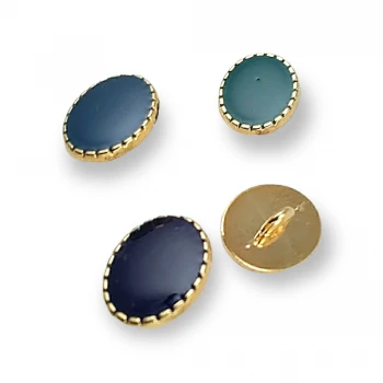 Enamel Shank Button Oval Edges Dotted 21mm x 16mm E 479