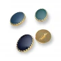 Enamel Shank Button Oval Edges Dotted 21mm x 16mm E 479