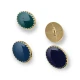 Enamel Shank Button Oval Edges Dotted 21mm x 16mm E 479 Enamel Shank Button Oval Edges Dotted 21mm x 16mm E 479