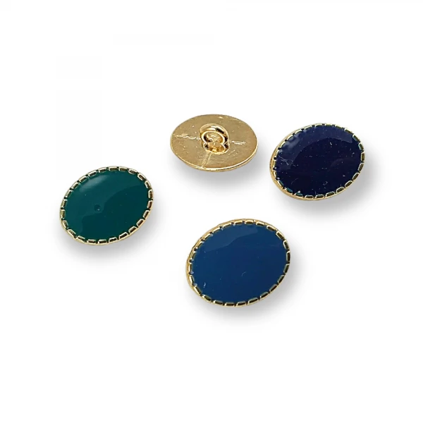 Enamel Shank Button Oval Edges Dotted 21mm x 16mm E 479 Enamel Shank Button Oval Edges Dotted 21mm x 16mm E 479