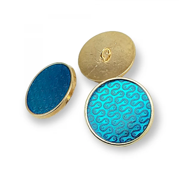 Enameled Shank Button 28 mm - 44 size Aesthetic Metal Shank Button E 730