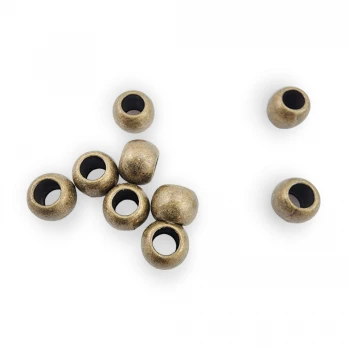 Ball Shape Zamak Cord End 4 mm Hole Length 5 mm E 2058