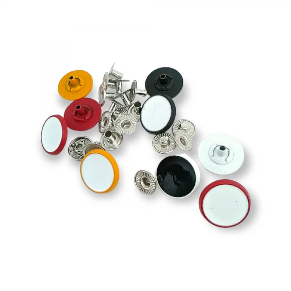 Enamel Snap Fasteners Simple and Aesthetic Snap Button 18 mm - 29 L E 1002 Enamel Snap Fasteners Simple and Aesthetic Snap Button 18 mm - 29 L E 1002