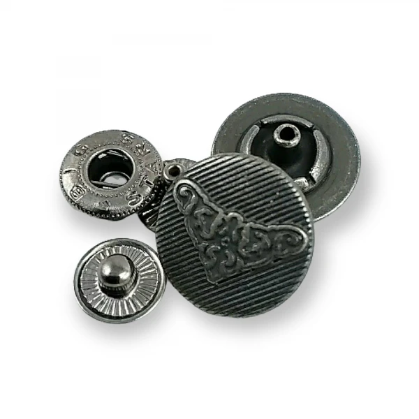 Metal Crown Design Snap Fasteners Button 17 mm - 28 L E 1141 Metal Crown Design Snap Fasteners Button 17 mm - 28 L E 1141