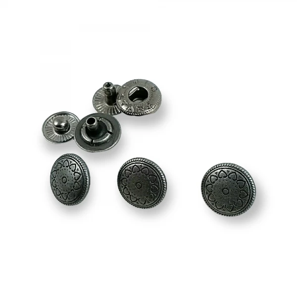 Heart Pattern Snap fasteners for Clothes 12 mm - 18 L E 1180 Heart Pattern Snap fasteners for Clothes 12 mm - 18 L E 1180