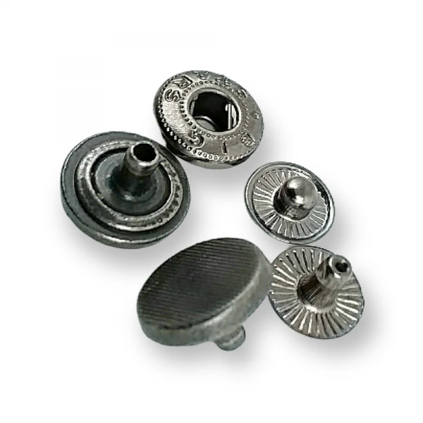 Snap Fasteners Button Striped Design 13 mm 22 L E 1351