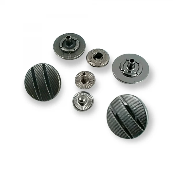 Snap Fasteners Button Embellished with Aesthetic Lines 17 mm - 28 L E 1428 Snap Fasteners Button Embellished with Aesthetic Lines 17 mm - 28 L E 1428