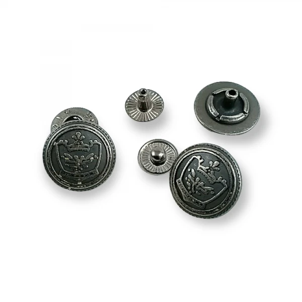 Snap Fasteners Button Crown Logo 17 mm 27 L E 1449 Snap Fasteners Button Crown Logo 17 mm 27 L E 1449
